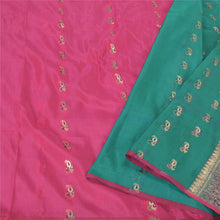 Load image into Gallery viewer, Sanskriti Vintage Green Heavy Wedding Sarees Pure Silk Woven Brocade Sari Fabric
