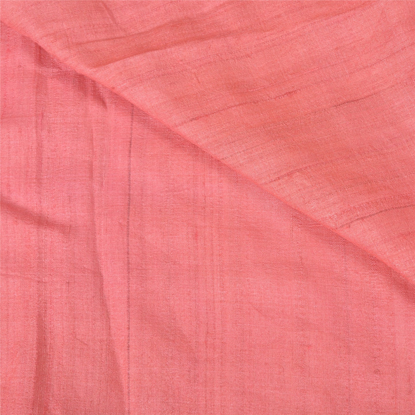 Sanskriti Vintage Pink Indian Sarees 100% Pure Silk Hand Beaded Sari Sustainable Fabric