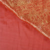 Sanskriti Vintage Pink Heavy Sarees Pure Silk Hand Beaded Brocade Sari Sustainable Fabric