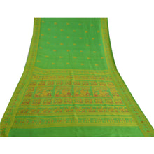 Load image into Gallery viewer, Sanskriti Vintage Heavy Sarees Pure Silk Woven Baluchari Mythology Sari Fabric
