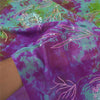 Sanskriti Vintage Heavy Sarees Pure Georgette Silk Handmade Tie-Dye Sari Sustainable Fabric