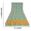 Sanskriti Vintage Heavy Sarees Pure Georgette Silk Beaded Brasso Sari Sustainable Fabric
