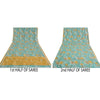 Sanskriti Vintage Heavy Sarees Pure Georgette Silk Beaded Brasso Sari Sustainable Fabric