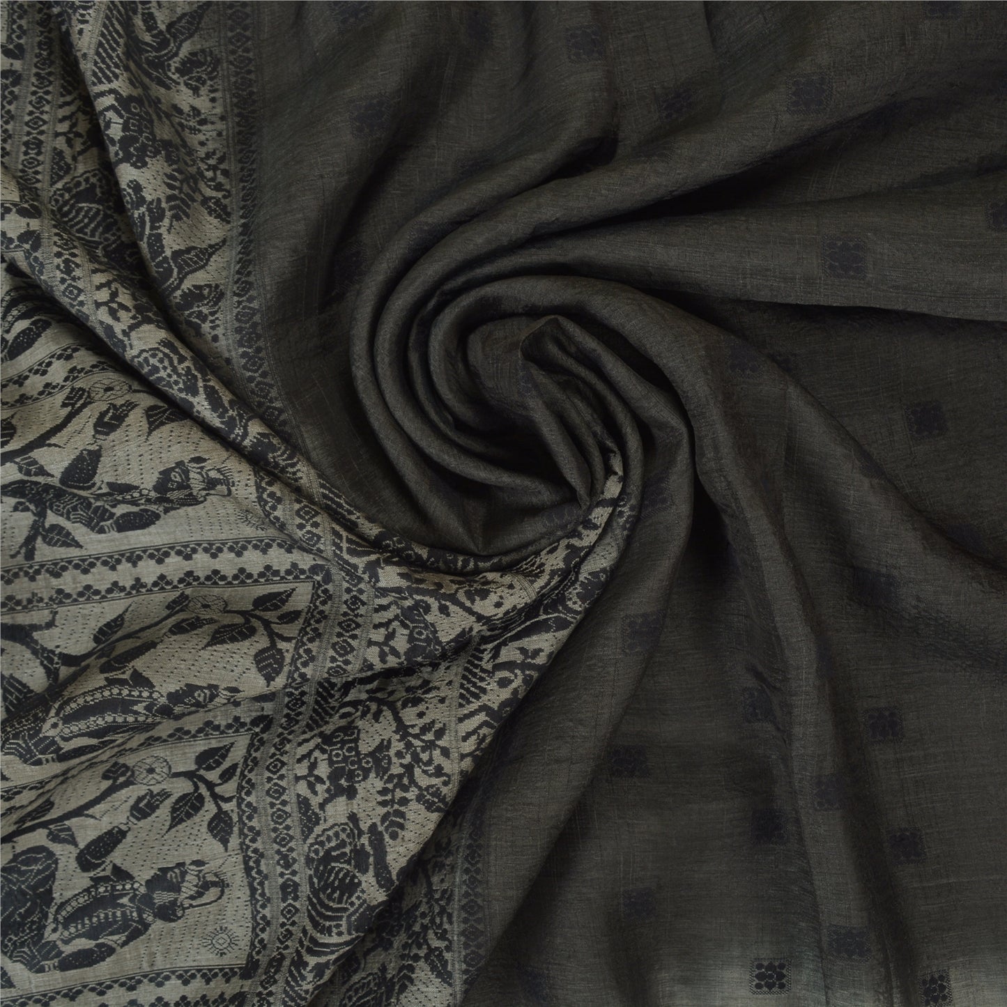 Sanskriti Vintage Heavy Sarees Pure Silk Woven Baluchari Mythology Sari Sustainable Fabric