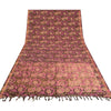 Sanskriti Vintage Brown Heavy Wedding Sarees Pure Silk Woven/Painted Sari Sustainable Fabric