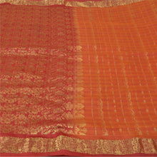 Load image into Gallery viewer, Sanskriti Vintage Dark Red Heavy Sarees 100% Pure Silk Woven Brocade Sari Fabric
