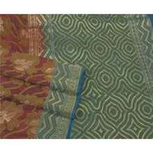 Load image into Gallery viewer, Sanskriti Vintage Blue Wedding Sarees Pure Silk Woven Zari Sari Craft Fabric
