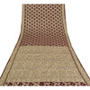 Sanskriti Vintage Heavy Sarees Blend Georgette Hand Beaded Woven Sari Sustainable Fabric