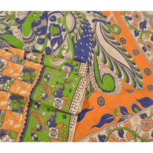 Load image into Gallery viewer, Sanskriti Vintage Sarees Pure Cotton Handmade Kalamkari Special Sari Fabric
