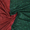 Sanskriti Vintage Green Heavy Indian Sarees 100% Pure Silk Printed Sari Sustainable Fabric