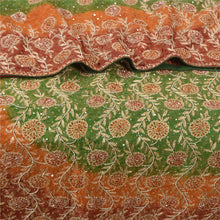 Load image into Gallery viewer, Sanskriti Vintage Heavy Sarees Pure Georgette Silk Hand Beaded Woven Sari Fabric
