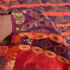 Sanskriti Vintage Purple Heavy Indian Sarees Pure Silk Woven Zari Sari Sustainable Fabric