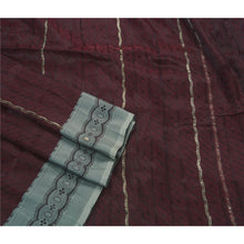 Load image into Gallery viewer, Heavy Saree Woven Silk Blend Fabric Coffee Brown 5 Yard Sari
