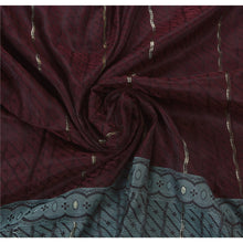 Load image into Gallery viewer, Heavy Saree Woven Silk Blend Fabric Coffee Brown 5 Yard Sari
