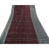 Sanskriti Vintage Heavy Saree Woven Silk Blend Sustainable Fabric Coffee Brown 5 Yard Sari