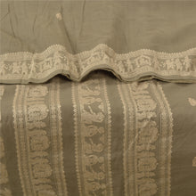 Load image into Gallery viewer, Sanskriti Vintage Brown Heavy Sarees Pure Cotton Woven Baluchari Sari Fabric
