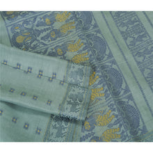 Load image into Gallery viewer, Sanskriti Vintage Grey Heavy Sarees 100% Pure Silk Woven Baluchari Sari Fabric
