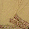 Sanskriti Vintage Beige Heavy Sarees Pure Georgette Silk Hand Beaded Sari Sustainable Fabric