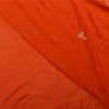 Sanskriti Vintage Orange Heavy Indian Sarees Georgette Hand Beaded Sari Sustainable Fabric