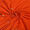 Sanskriti Vintage Orange Heavy Indian Sarees Georgette Hand Beaded Sari Sustainable Fabric