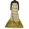 Sanskriti Vintage Green Heavy Indian Sarees Pure Silk Woven Brocade Sari Sustainable Fabric