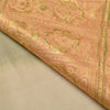 Sanskriti Vintage Green Heavy Indian Sarees Pure Silk Woven Brocade Sari Sustainable Fabric