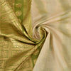 Sanskriti Vintage Green Heavy Indian Sarees Pure Silk Woven Brocade Sari Sustainable Fabric