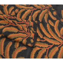 Load image into Gallery viewer, Sanskriti Vintage Black Indian Sarees 100% Pure Silk Handmade Kantha Sari Fabric
