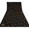 Sanskriti Vintage Black Bollywood Sarees Pure Georgette Hand Beaded Sari Sustainable Fabric