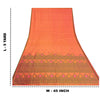 Санскритские винтажные персиковые сари 100% чистый шелк тканый премиальный сари ремесло устойчивая ткань