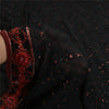 Sanskriti Vintage Bollywood Sarees Pure Georgette Black Hand Beaded Sari Sustainable Fabric