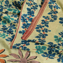 Load image into Gallery viewer, Sanskriti Vintage Ivory Sarees 100% Pure Silk Hand Beaded Kantha Sari Fabric
