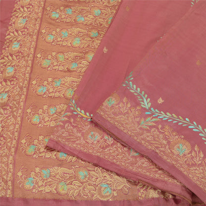 Sanskriti Vintage Red Wedding Sarees 100% Pure Silk Woven Special Sari Sustainable Fabric