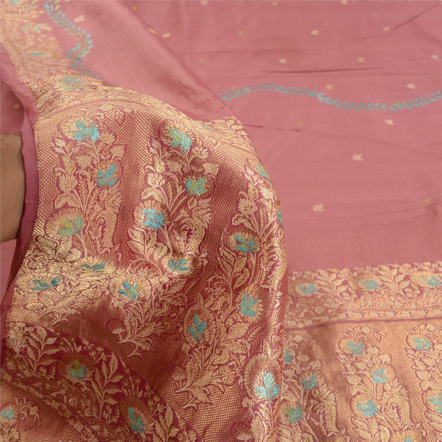 Sanskriti Vintage Red Wedding Sarees 100% Pure Silk Woven Special Sari Sustainable Fabric