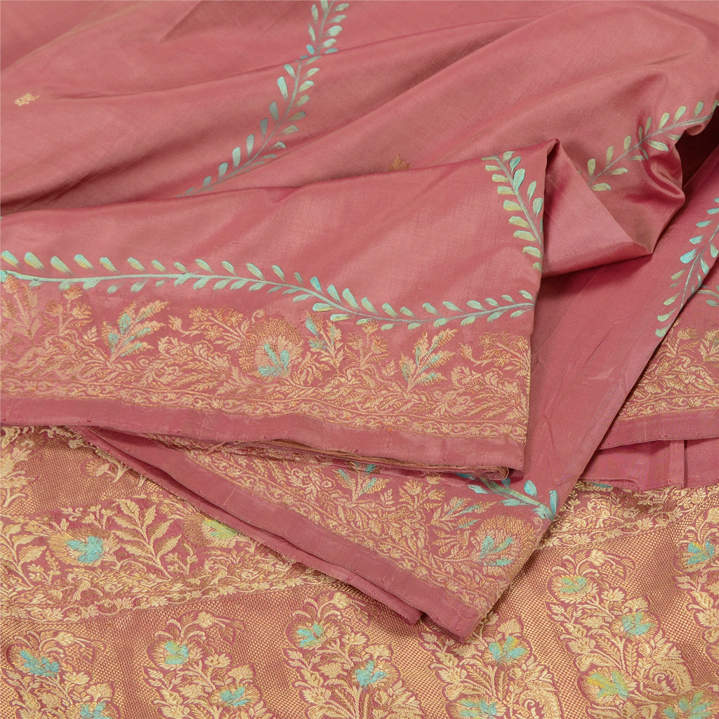 Sanskriti Vintage Red Wedding Sarees 100% Pure Silk Woven Special Sari Sustainable Fabric