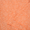Sanskriti Vintage Peach Indian Sarees Cotton Hand Embroidered Sari 5 YD Sustainable Fabric