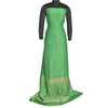 Sanskriti Vintage Green Indian Sarees Pure Silk Woven Premium Sari Sustainable Fabric
