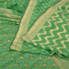 Sanskriti Vintage Green Indian Sarees Pure Silk Woven Premium Sari Sustainable Fabric