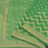 Sanskriti Vintage Green Indian Sarees Pure Silk Woven Premium Sari Sustainable Fabric