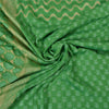 Sanskriti Vintage Green Indian Sarees Pure Silk Woven Premium Sari Sustainable Fabric