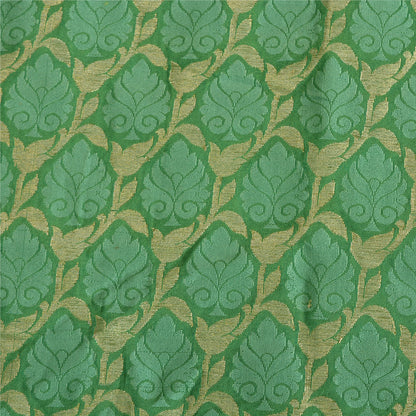 Sanskriti Vintage Green Indian Sarees Pure Silk Woven Premium Sari Sustainable Fabric