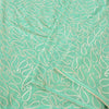 Sanskriti Vintage Sea Green Sarees Pure Georgette Handmade Mukeish Sari Sustainable Fabric