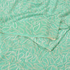 Sanskriti Vintage Sea Green Sarees Pure Georgette Handmade Mukeish Sari Sustainable Fabric