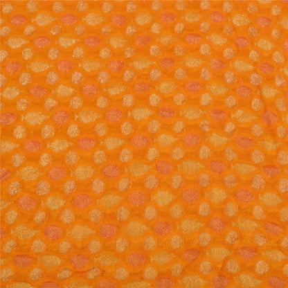 Sanskriti Vintage Yellow Indian Sarees Pure Silk Woven Premium Sari Sustainable Fabric