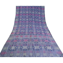 Load image into Gallery viewer, Sanskriti Vintage Blue Indian Sarees Pure Silk Woven Premium Sari Fabric
