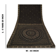 Load image into Gallery viewer, Sanskriti Vintage Black Sarees Pure Georgette Handmade Chikankari Sari Fabric
