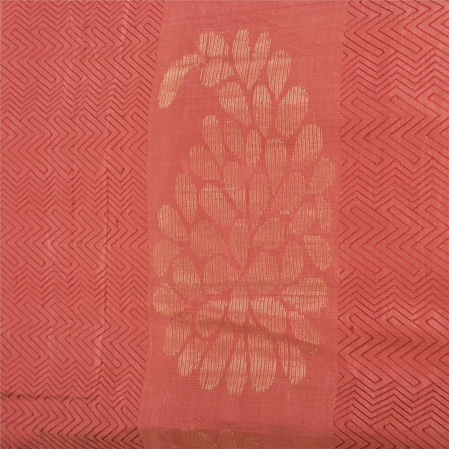 Sanskriti Vintage Orange/Pink Sarees Ren Silke Vævet Banarasi Zari Sari Bæredygtigt stof