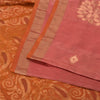 Sanskriti Vintage Orange/Pink Sarees Ren Silke Vævet Banarasi Zari Sari Bæredygtigt stof