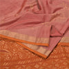 Sanskriti Vintage Orange/Pink Sarees Ren Silke Vævet Banarasi Zari Sari Bæredygtigt stof