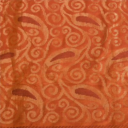 Sanskriti Vintage Orange/Pink Sarees Ren Silke Vævet Banarasi Zari Sari Bæredygtigt stof